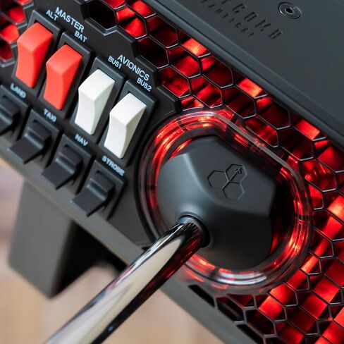 Honeycomb Aeronautical XPC Alpha Yoke & Switch Panel - جودة الطيران لمحاكاة الطيران - نظام التحكم الكامل في قمرة القيادة المنزلية للطيارين الطلاب وعشاق محاكاة الطيران - XBOX/PC in Kuwait