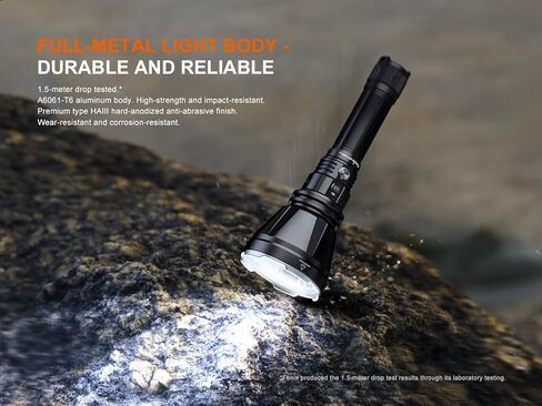 مصباح يدوي Fenix ​​HT18R V2.0 3700 لومن طويل المدى قابل لإعادة الشحن USB-C LED قاذف مزدوج التبديل الفوري توربو مقاوم للماء للصيد والبحث والإنقاذ ضوء تكتيكي مع منظم Lumentac in Kuwait