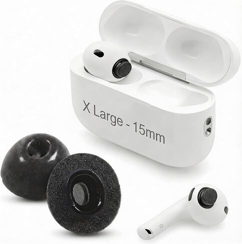 نصائح للأذن من إسفنج الذاكرة من ديكوني لجهاز Airpods Pro 3 | استبدال طرف الأذن يتوافق مع Apple Airpod Pro Gen 3 | ملاءمة آمنة، عزل محسّن للضوضاء، راحة طوال اليوم (كبير جدًا) in Kuwait