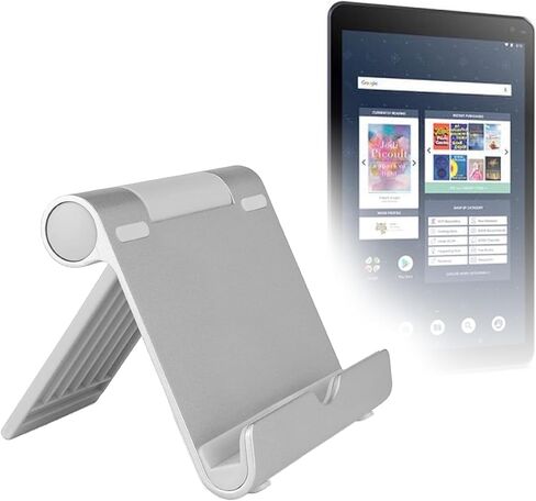 حامل وحامل BoxWave متوافق مع جهاز Barnes & Noble Nook اللوحي (10.1 بوصة) - حامل ألومنيوم VersaView، محمول، عرض متعدد الزوايا، قوي in Kuwait