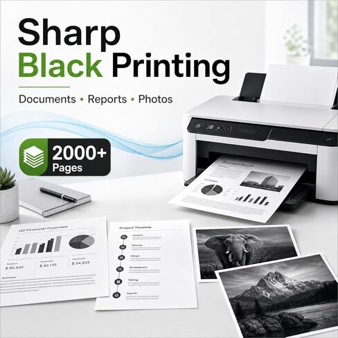 مجموعة خراطيش حبر سوداء 923e 923xl مع رقاقة بديلة لحبر HP 923 923e، متوافقة مع طابعة OfficeJet 8120e 8135e 8122e 8138e 8139e 8124e 8130e 8132e (2 أسود) in Kuwait