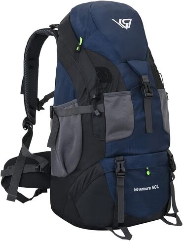 RuRu monkey 50L Internal Frame Hiking Backpack, Black, Ideal Camping and Backpacking Partner for Men in Kuwait