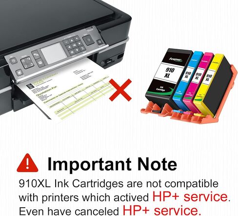 مجموعة خراطيش حبر 910XL بديلة لحبر HP 910 XL متوافقة مع طابعة OfficeJet Pro 8020 8025 8028 8035 8030 8010 8015 8018 8022، 4 عبوات in Kuwait