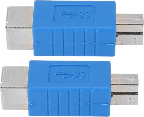 محول USB 3.0 من النوع B ذكر إلى أنثى، 2 - محول أزرق - نقل بيانات بسرعة 5 جيجابت في الثانية، توافق عالي مع الطابعات ومحركات الأقراص الصلبة الخارجية in Kuwait