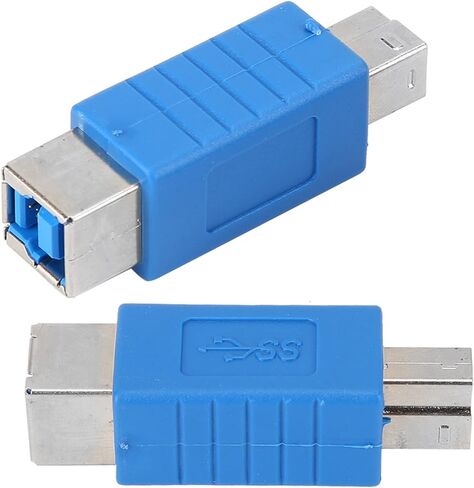 محول USB 3.0 من النوع B ذكر إلى أنثى، 2 - محول أزرق - نقل بيانات بسرعة 5 جيجابت في الثانية، توافق عالي مع الطابعات ومحركات الأقراص الصلبة الخارجية in Kuwait