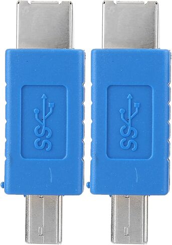 محول USB 3.0 من النوع B ذكر إلى أنثى، 2 - محول أزرق - نقل بيانات بسرعة 5 جيجابت في الثانية، توافق عالي مع الطابعات ومحركات الأقراص الصلبة الخارجية in Kuwait