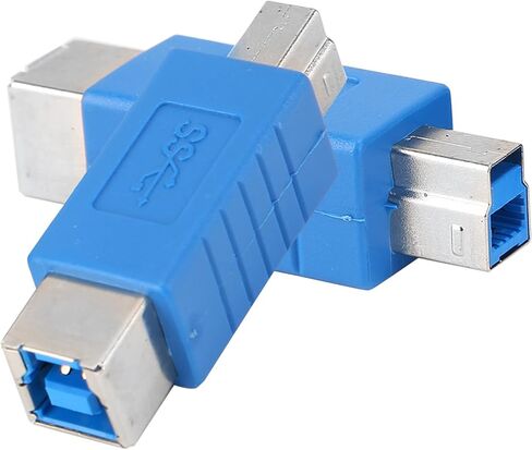 محول USB 3.0 من النوع B ذكر إلى أنثى، 2 - محول أزرق - نقل بيانات بسرعة 5 جيجابت في الثانية، توافق عالي مع الطابعات ومحركات الأقراص الصلبة الخارجية in Kuwait