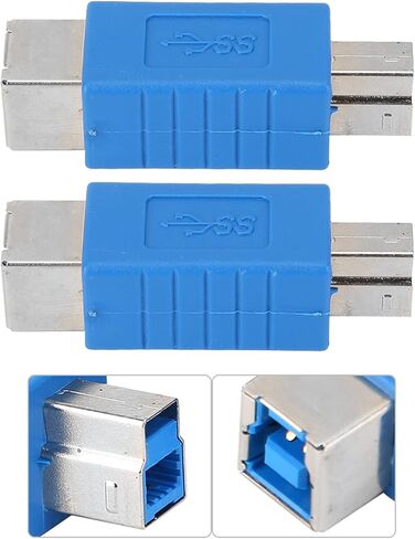 محول USB 3.0 من النوع B ذكر إلى أنثى، 2 - محول أزرق - نقل بيانات بسرعة 5 جيجابت في الثانية، توافق عالي مع الطابعات ومحركات الأقراص الصلبة الخارجية in Kuwait