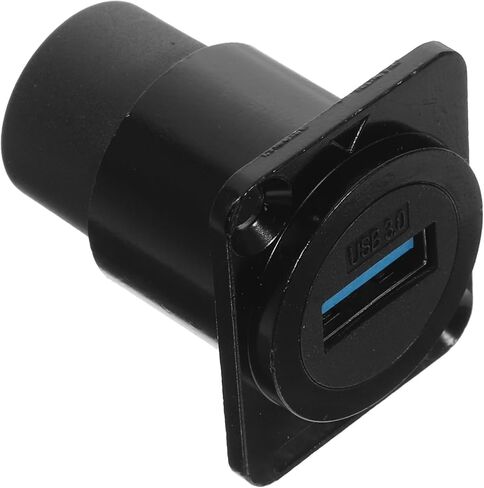 SEWACC USB 3.0 لوحة تركيب أنثى إلى أنثى تمر عبر محول موصل لنقل البيانات وشحن استبدال مقبس USB أسود مع حامل ثابت متوافق in Kuwait