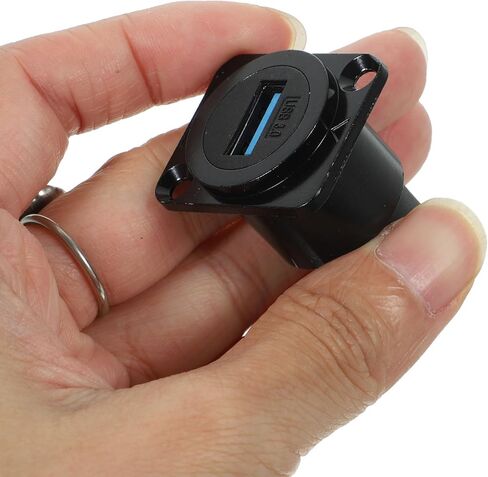 SEWACC USB 3.0 لوحة تركيب أنثى إلى أنثى تمر عبر محول موصل لنقل البيانات وشحن استبدال مقبس USB أسود مع حامل ثابت متوافق in Kuwait