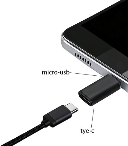 محول USB C أنثى إلى Micro USB ذكر بديل متوافق مع Nexus Kindle Samsung Galaxy LG Xbox PS والأجهزة الأخرى، محول Micro-USB إلى USB C محول شاحن سريع (عبوتان) in Kuwait