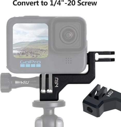 HSU دعامة عمودية 90 درجة ومحول تثبيت للأحذية الباردة لكاميرا GoPro Hero 12/11/ 10/9 أسود in Kuwait