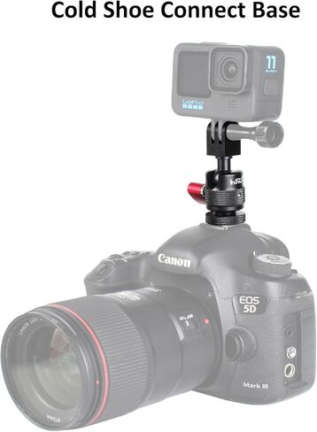 HSU دعامة عمودية 90 درجة ومحول تثبيت للأحذية الباردة لكاميرا GoPro Hero 12/11/ 10/9 أسود in Kuwait