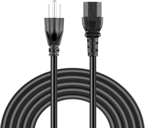 كابل الطاقة المُدرج في قائمة UL بطول 6 أقدام و16AWG، موصل ذكر NEMA 5-15 إلى موصل C15 أنثى-9KKCP in Kuwait