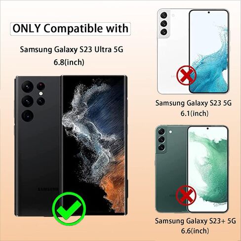 XDesign [2+2 واقي شاشة Galaxy S23 Ultra، زجاج مقوى مقاوم للخدش 9H، دعم بصمات الأصابع بالموجات فوق الصوتية، لهاتف Samsung Galaxy S23 Ultra 5G 6.8 بوصة واقي شاشة زجاجي in Kuwait