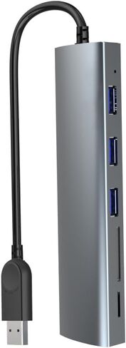 الألومنيوم USB 3.0 3-Port USB Hub مع 2-Slot SD / TF قارئ بطاقة كومبو لنظام التشغيل Mac، Window، Linux in Kuwait