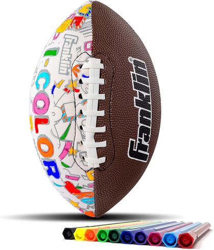 Franklin Sports iColor Mini Football - كرة قدم للشباب بألوان مخصصة مع علامات متضمنة - صمم كرة القدم الخاصة بك للأطفال + الأطفال الصغار in Kuwait