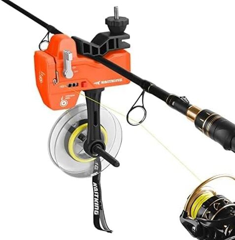 KastKing Kalibrate Fishing Line Spooler & 5’’ Braid Scissors - W/Line Counter, Patented Accessories, Portable, Compact, for Spinning & Casting Reels - No Line Twist, Fishing Gears Gifts for Men in Saudi Arabia