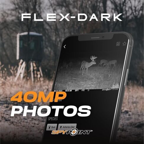 كاميرا SPYPOINT Flex Dark GPS الخلوية، كشف 100 قدم، لا حاجة إلى واي فاي، كاميرا تريل مع بطاقة ذاكرة 32 جيجابايت وقارئ بطاقات (عبوتان) in Kuwait