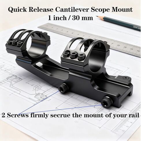 Persei Scope Mount Quick Release 1 inch / 30mm QD Cantilever Offset Picatinny Scope Mount 1.42 Center High in Kuwait