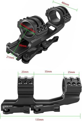 Persei Scope Mount Quick Release 1 inch / 30mm QD Cantilever Offset Picatinny Scope Mount 1.42 Center High in Kuwait