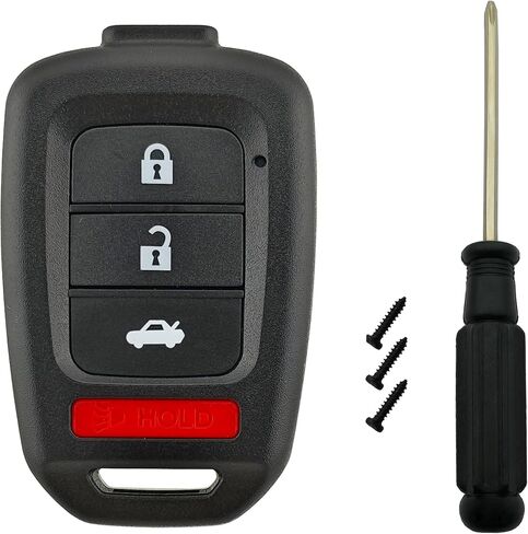 No Cutting Required Replacement Key Fob Cover Shell fits for Honda Accord 2013-2015 Civic 2014 2015 HR-V CR-V Keyless Entry Remote Control Key Fob Case (3 Buttons) in Kuwait