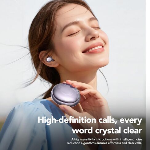 سماعات أذن MS216 Sleep Bluetooth 6.0 خفيفة الوزن في الأذن، سماعات رأس صغيرة للنوم بتصميم صغير للنوم الجانبي، وسادات أذن للنوم، تحجب ضوضاء الشخير، بطارية 60 ساعة، مكالمات عالية الدقة، أسود in Kuwait