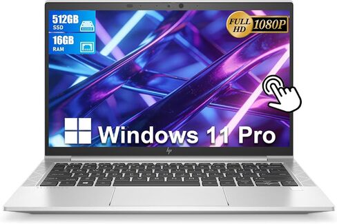 HP EliteBook 830 G8 Touchscreen Laptop, 13.3" Full HD Business Notebook, 11th Core i7-1185G7, 16GB RAM, 512GB SSD, Backlit Keyboard, HDMI, CAM, Windows 11Pro(Renewed) in Kuwait