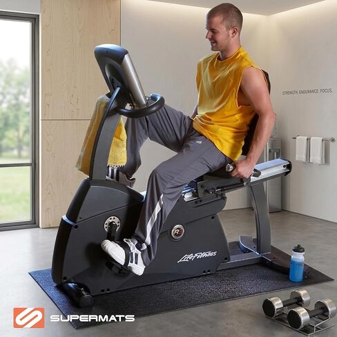 SuperMats مصنوعة في الولايات المتحدة الأمريكية للدراجات الداخلية، ودراجات الاستلقاء، ودراجات التمرين المستقيمة والخطوات in Saudi Arabia