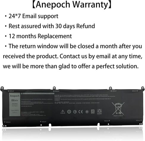 69KF2 استبدال بطارية الكمبيوتر المحمول Dell XPS 15 9500 Alienware M15 R3 R4 M17 Precision 5550 Series Notebook 8FCTC 070N2F 08FCTC 70N2F 11.4V 86Wh 7167mAh 6-Cell in Kuwait