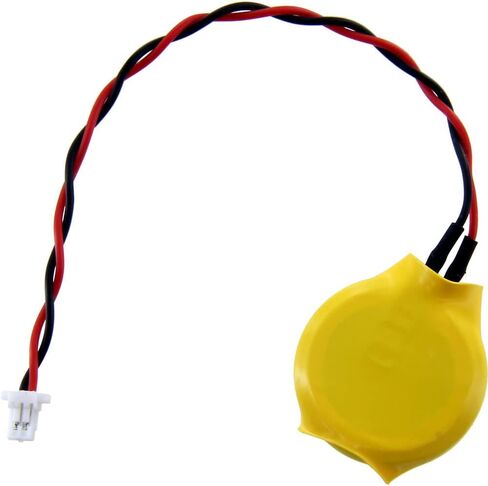 CR2032 CMOS Battery with Wire Leads and JST Wire Connector (JST SHR-02V-S-B 1.00 mm Pitch) for Computer or Laptop Motherboard Battery - 3V in Kuwait