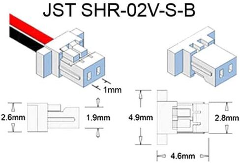 CR2032 CMOS Battery with Wire Leads and JST Wire Connector (JST SHR-02V-S-B 1.00 mm Pitch) for Computer or Laptop Motherboard Battery - 3V in Kuwait