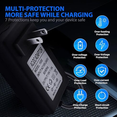Draw a dragon 15V 3A Speaker Charger for Turtlebox Gen 2 & Gen 3: Loud! Outdoor Portable Bluetooth 5.0 Speaker Power Supply Cord Adapter Charging Cable Replacement 6.6ft Wire in Kuwait