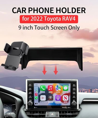 Car Phone Holder for Toyota RAV4 2022 Accessories 9 Inch Screen Fixed Clip Cell Phone Mount Hands-Free 360 Degree Rotation in Kuwait