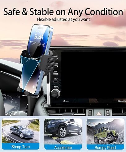Car Phone Holder for Toyota RAV4 2022 Accessories 9 Inch Screen Fixed Clip Cell Phone Mount Hands-Free 360 Degree Rotation in Kuwait