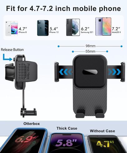 Car Phone Holder for Toyota RAV4 2022 Accessories 9 Inch Screen Fixed Clip Cell Phone Mount Hands-Free 360 Degree Rotation in Kuwait