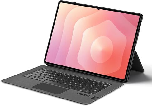 حافظة لوحة المفاتيح متوافقة مع جهاز Samsung Galaxy Tab S11 Ultra 5G 14.6 بوصة 2025 SM-X930/X936B، غطاء نحيف للوحة المفاتيح اللاسلكية Tab S11 Ultra 14.6 بوصة (تخطيط لوحة مفاتيح QWERTY الإنجليزية) غير قابلة للفصل in Kuwait