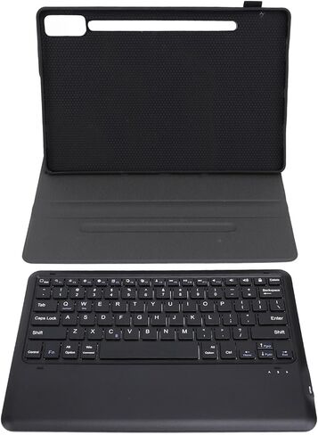 Tablet Case Keyboard Set, Including Keyboard and Keyboard Case Cover with Pen Holder, Rechargeable Magnetic Keyboard Set for Tab P12 12.7 Inch 2023 (Black) in Kuwait