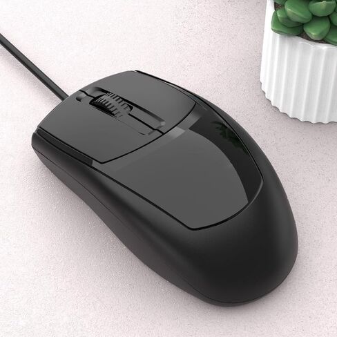 FOSA 1200 DPI Ergonomic Wired Gaming Mouse, Silent Click USB Mouse for Office and Laptop, Designed for Comfort and Efficiency, Compatible with Desktops and Laptops in Kuwait