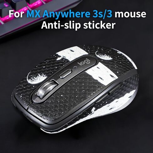 ملصق شريط قبضة الماوس من أجل Logitech MX Anywhere 3S/3 ماوس ألعاب لاسلكي مضاد للانزلاق ذاتي اللصق، مقطوع مسبقًا، مقاوم للعرق (نمط الأرض) in Kuwait