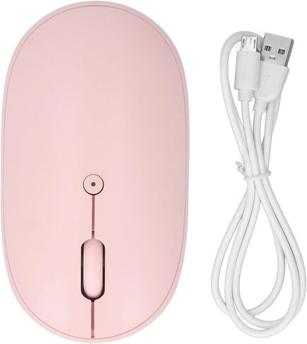 Bluetooth Mouse, Rechargeable Cordless Mouse, 1600 DPI Slim Laptop Mouse, Ergonomic Computer Mouse for Laptop Desktop Tablet Phone (Pinkish) in Kuwait