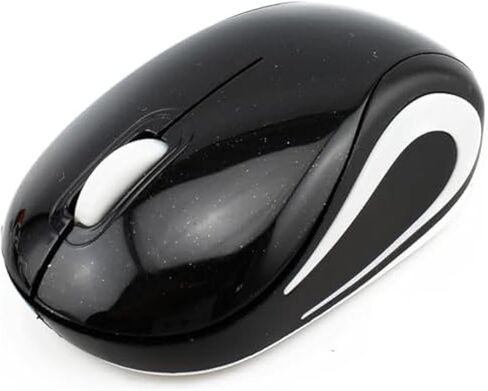 ماوس لاسلكي صغير، ماوس لاسلكي خفيف الوزن ومحمول صامت، مع قابس وتشغيل جهاز استقبال USB 2.4 جيجا، للأطفال الصغار في المدرسة والسفر إلى المنزل، لأجهزة الكمبيوتر المحمول/الكمبيوتر الشخصي/الكمبيوتر، هدية للأطفال الأولاد والبنات (أسود) in Kuwait