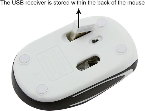 ماوس لاسلكي صغير، ماوس لاسلكي خفيف الوزن ومحمول صامت، مع قابس وتشغيل جهاز استقبال USB 2.4 جيجا، للأطفال الصغار في المدرسة والسفر إلى المنزل، لأجهزة الكمبيوتر المحمول/الكمبيوتر الشخصي/الكمبيوتر، هدية للأطفال الأولاد والبنات (أسود) in Kuwait