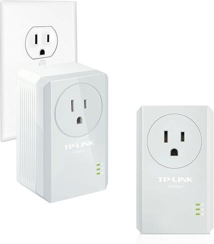 تي بي لينك AV500 باورلاين مع منفذ الطاقة عبر مجموعة المبتدئين (TL-PA4010P KIT) in Kuwait