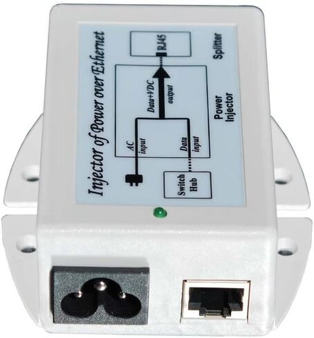 TP-POE-24-100-240VAC Input, 24V PoE Injector, 19W, with US Power Cord in Kuwait