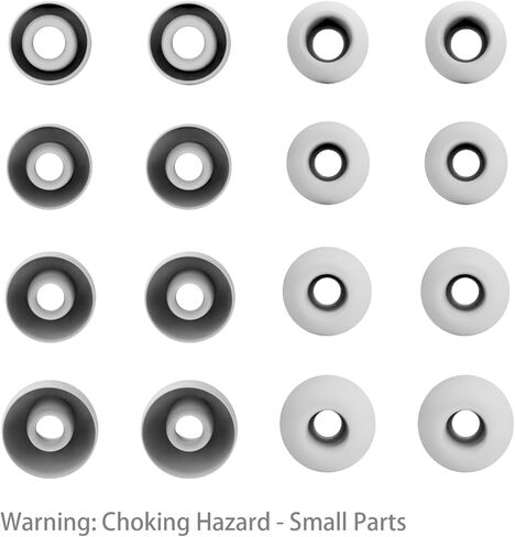 [8 أزواج] أطراف أذن بديلة لسماعات Samsung Galaxy Buds Pro R190، مع مجموعة تنظيف 3 في 1، أطراف أذن من السيليكون (XS/S/M/L) باللون الأبيض in Kuwait