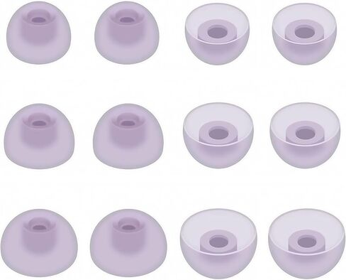 Galaxy Buds 2 Ear Tips Ultra Comfort Noise Cancelling Replacement SiliconeTips for Samsung Galaxy Buds 2 SM-R177 (Fits Charging Case) Earbuds Gel Anti-Slip, 6 Pairs S M L,Purple in Kuwait