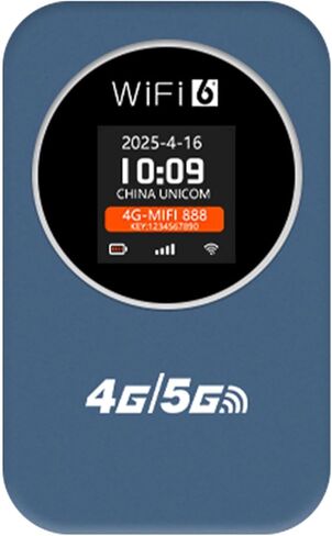 Cuifati Portable 4G LTE WiFi Router 300Mbps High Speed Internet with 3000mAh Battery and LCD Display for Travel Camping Business Trip (White) in Kuwait
