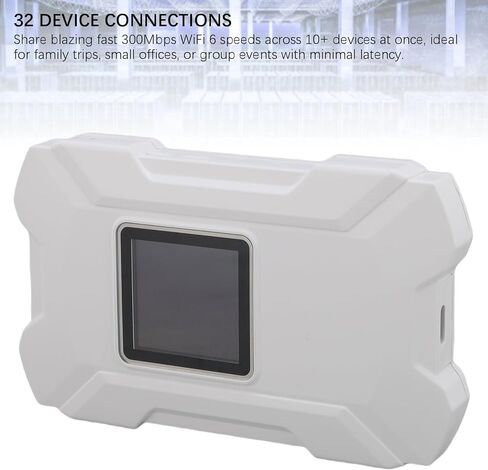 Cuifati 4G WiFi Hotspot 300Mbps 32 جهازًا مع بطارية 3000mAh USB C تعمل بالطاقة للسفر عن بعد والاتصال في جميع أنحاء العالم in Kuwait