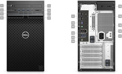 الكمبيوتر المكتبي لمحطة العمل طراز Precision 3650 من Dell | كور i5-11500 - محرك الأقراص الصلبة سعة 1 تيرابايت - ذاكرة الوصول العشوائي 16 جيجابايت | 6 نوى بسرعة 4.6 جيجا هرتز Win 11 Pro Black (متجدد) in Kuwait